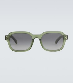 Солнцезащитные очки в прямоугольной оправе из ацетата Celine, зеленый