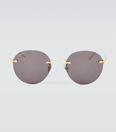 Круглые солнцезащитные очки Cartier, золотой