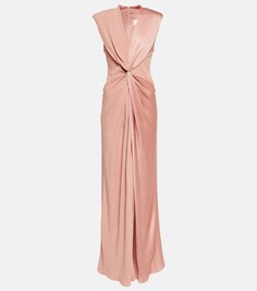 Свадебное платье макси Pilard со сборками MAX MARA, розовый