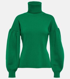 Мальдивский свитер из шерсти и кашемира MAX MARA, зеленый
