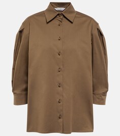 Рубашка Parka из смесового хлопка MAX MARA, коричневый