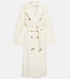 Пальто Madame из шерсти и кашемира MAX MARA, белый