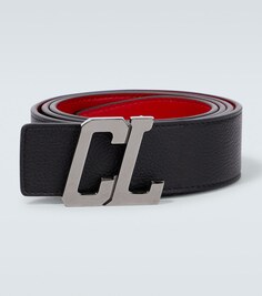 Кожаный ремень с логотипом CL Christian Louboutin, разноцветный
