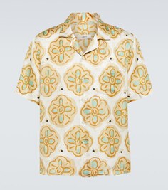 Шелковая рубашка с принтом Commas, разноцветный