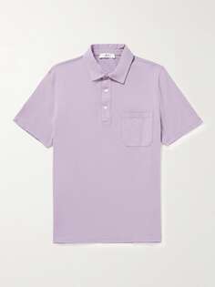 Рубашка-поло из хлопкового джерси, окрашенная в готовом виде Mr P., фиолетовый
