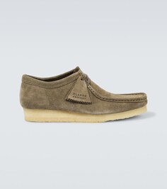 Замшевые мокасины Wallabee Clarks Originals, серый