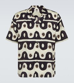 Рубашка для боулинга с принтом Commas, коричневый