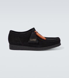 Замшевые ботинки Wallabee Clarks Originals, черный