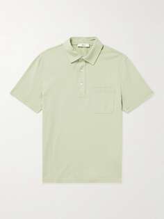 Рубашка-поло из хлопкового джерси, окрашенная в готовом виде Mr P., зеленый