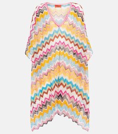 Кафтан зигзагообразной вязки Missoni, разноцветный