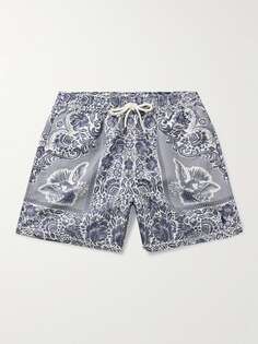 Короткие шорты для плавания Traveler с прямыми штанинами и принтом POLO RALPH LAUREN, синий