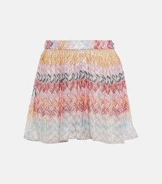 Шорты с зигзагообразным плетением Missoni, разноцветный