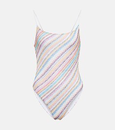 Купальник зигзагообразной вязки Missoni, разноцветный