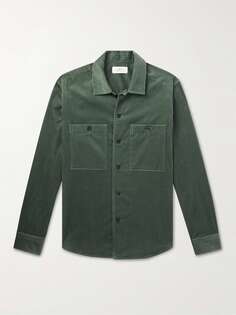 Вельветовая верхняя рубашка из смеси хлопка и кашемира Mr P., зеленый