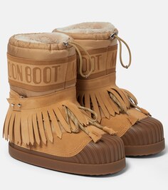 8 зимние ботинки Moncler Palm Angels x Moon Boot Adhara Moncler, коричневый