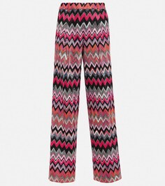 Брюки прямого кроя с зигзагом MISSONI, разноцветный