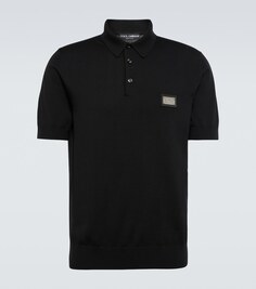 Шерстяная рубашка-поло Dolce&amp;Gabbana, черный
