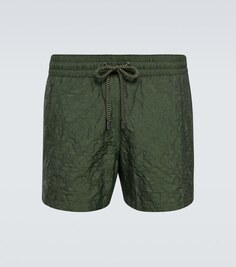 Жаккардовые плавки-шорты Frescobol Carioca, зеленый