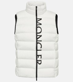 Пуховик с логотипом Cenis MONCLER, белый