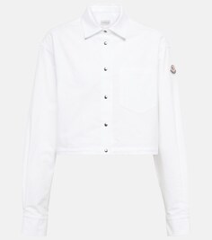 Укороченная рубашка из хлопка MONCLER, белый