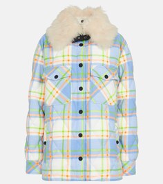 Пуховик Curienne из натуральной шерсти MONCLER GRENOBLE, синий