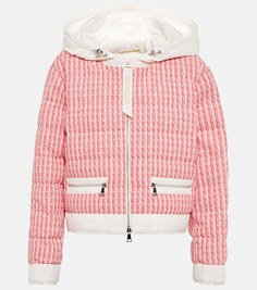 Твидовый пуховик Girotte MONCLER, розовый