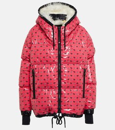 Пуховая лыжная куртка Echelle с принтом MONCLER GRENOBLE, розовый