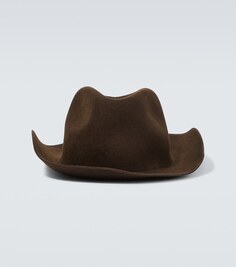 Шерстяная шапка Giorgio Armani, коричневый