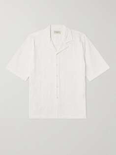 Рубашка Eren Camp-Collar с вышивкой из хлопка и вуали OFFICINE GÉNÉRALE, белый