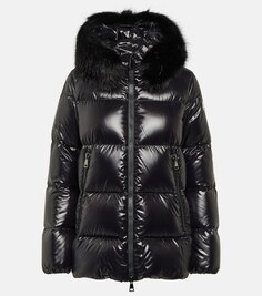 Пуховик Laiche с капюшоном MONCLER, черный