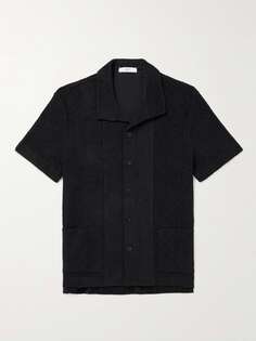 Рубашка из хлопковой махры с воротником-стойкой Mr P., черный