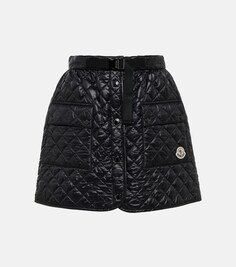 Стеганая мини-юбка MONCLER, черный