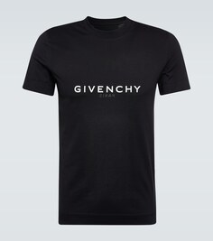 Футболка из хлопкового джерси с логотипом Givenchy, черный