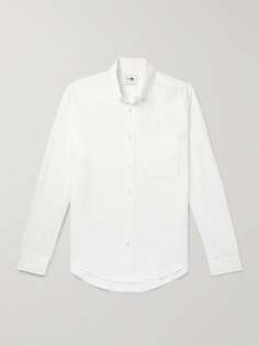 Льняная рубашка с воротником на пуговицах Arne NN07, белый