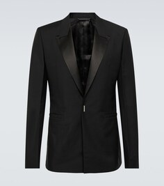 Пиджак из смеси шерсти и мохера Givenchy, черный