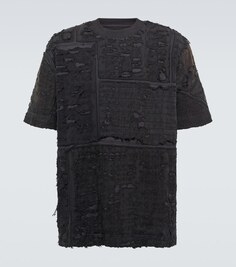 Текстурированная хлопковая футболка Givenchy, черный