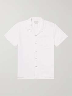 Льняная рубашка Havana Camp-Collar OLIVER SPENCER, белый
