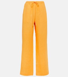 Льняные брюки прямого кроя NANUSHKA, оранжевый