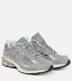 Кожаные кроссовки M2002 New Balance, серый