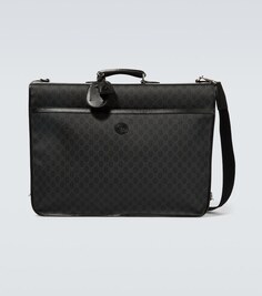 Холщовая сумка для одежды с узором GG Gucci, черный