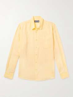 Льняная рубашка Caroubis VILEBREQUIN, желтый