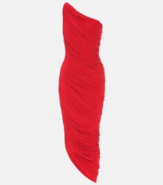 Платье миди Diana из джерси на одно плечо NORMA KAMALI, красный