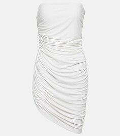Платье мини Diana асимметричного кроя NORMA KAMALI, белый