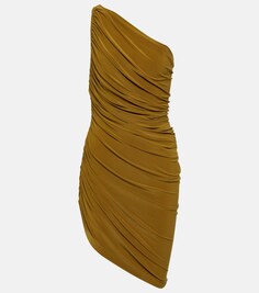 Мини-платье Pickleball Diana из джерси NORMA KAMALI, коричневый