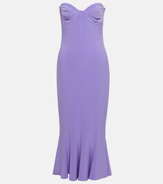 Платье миди с рыбьим хвостом NORMA KAMALI, фиолетовый
