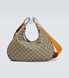 Большая сумка через плечо Gucci Attache Gucci, бежевый