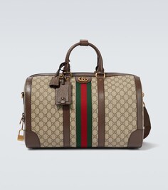 Холщовая сумка-дафл среднего размера Gucci Savoy Gucci, бежевый