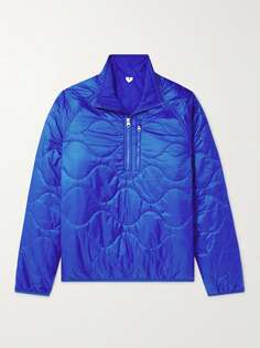Стеганая куртка Runner из переработанного материала с молнией до половины ARKET, синий