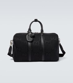 Маленькая холщовая сумка-тоут Jumbo GG Gucci, черный
