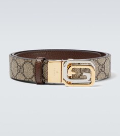 Глиняный ремень Interlocking G Gucci, коричневый